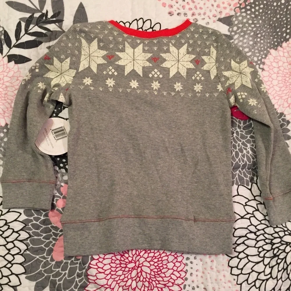 NWT Burt’s Bees Kids Fair Island Thermal Top 4T